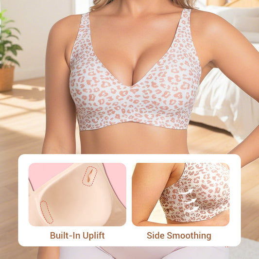 πJelly Wireless Womens Comfortable Wireless Bras Push Up Bralettes Seamless Tshirts Bras Deep V Everyday Bras