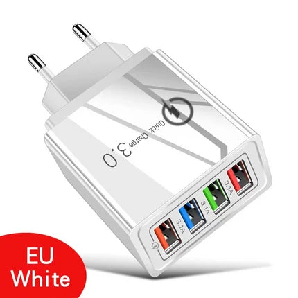 ⚡️Secret to Faster Phone Performance⚡️Four-Port Travel Charger for Extended Phone Battery Life