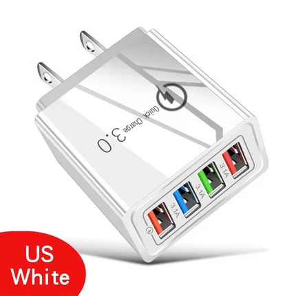 ⚡️Secret to Faster Phone Performance⚡️Four-Port Travel Charger for Extended Phone Battery Life