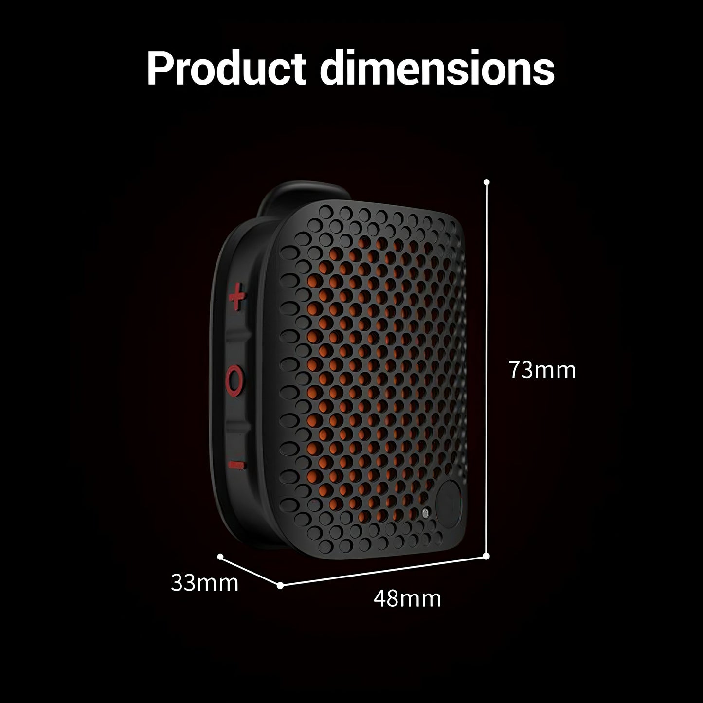 Clip-On IPX7 Waterproof Bluetooth Mini Speaker, TWS Stereo for Outdoor Workout Shower