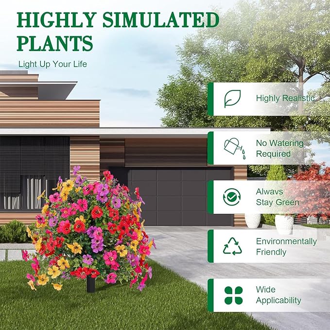 All Season Artificial Flower Stakes Indoor & Outdoor.