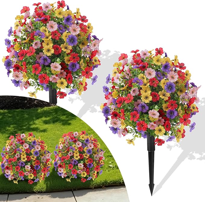 All Season Artificial Flower Stakes Indoor & Outdoor.