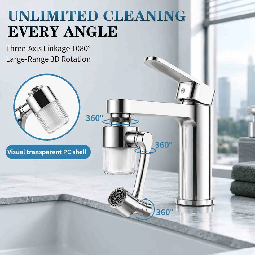 3D Swivel Filter Faucet Extender