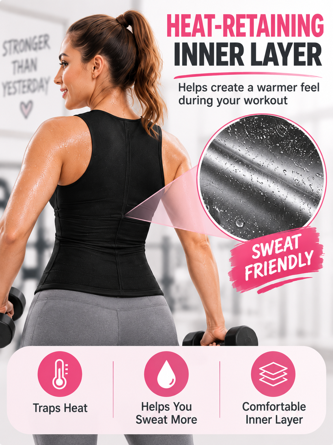 🔥 Fitness Deal – Women's Zip-Up Sculpting Vest 💪 Snug Support & Flexible Comfort for Gym, Running & Training 🏃‍♀️