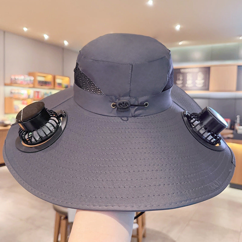 🧢 LIMITED-TIME 50% OFF! ✨ Solar Fan Sun Hat – UPF 50+, Dual Power, Ultralight ☀️